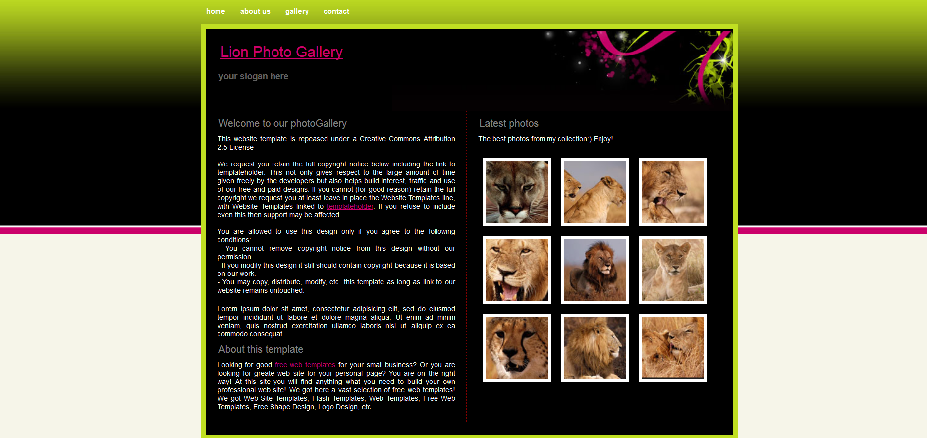 Шаблон сайта Животные №266