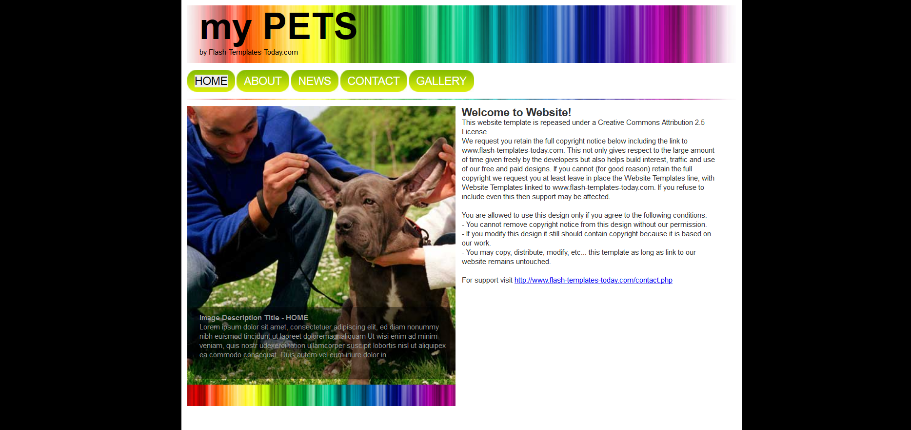 Шаблон сайта Животные №298