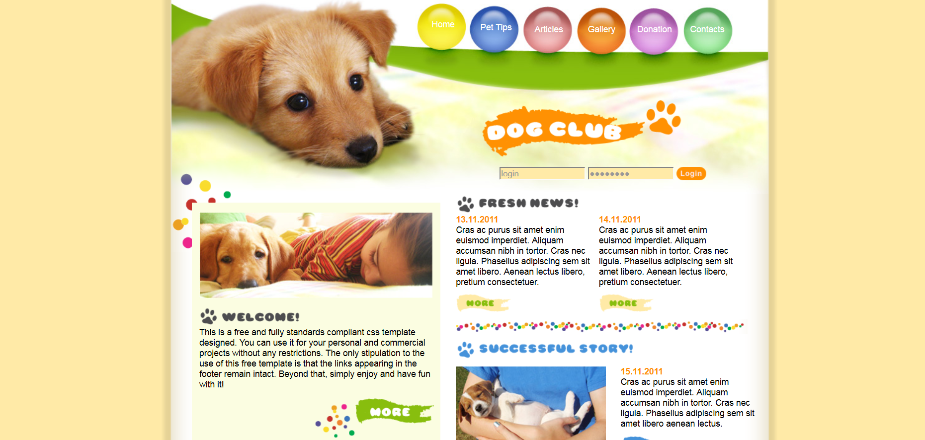 Шаблон сайта Животные №502