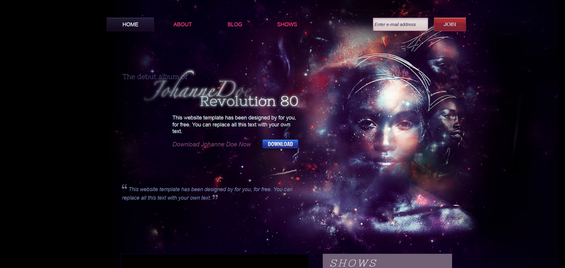 Шаблон сайта Музыка №666