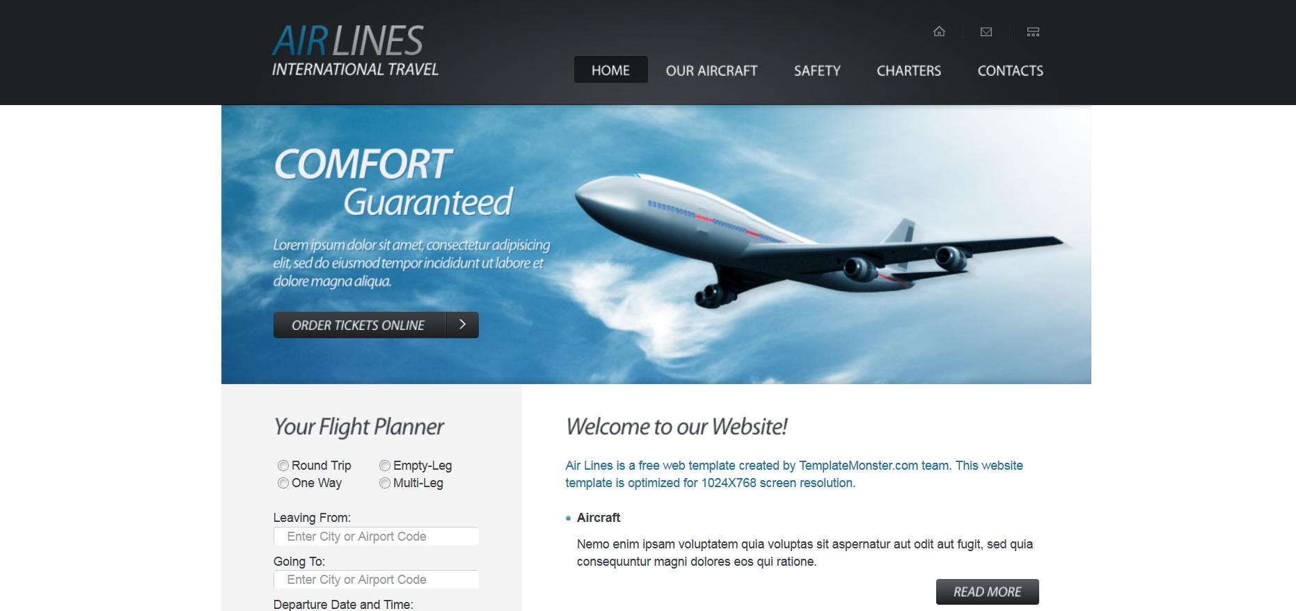 Шаблон сайта Путешествия №151